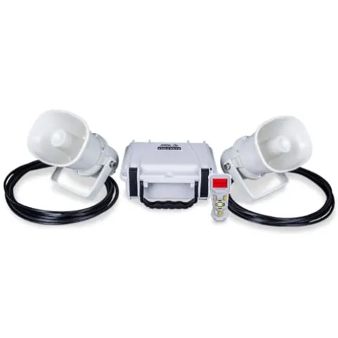 FOXPRO Snow Pro Electronic Snow Goose Game Call with 2 External Speakers and Remote White