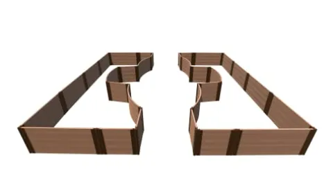 Frame It All Classic Sienna Walk-Through Inner Roboto 14′ x 16′ x 22″ Raised Garden Bed