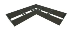 Frame It All Weathered 2″ L Shape 12’x12’x22 Raised Garden Bed Weathered Wood 2