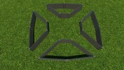 Frame It All Weathered 2″ Tool Free Garden Raised Bed 4-Sided Triangle Weathered Wood 2