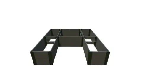 Frame It All Weathered Wood Walk-in U-Shape Raised Garden Bed 8′ x 8′ x 22