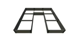 Frame It All Weathered Wood Walk-in Jumbo U-Shape Raised Garden Bed 12′ x 12′ x 16.5