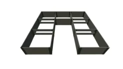 Frame It All Weathered Wood Walk-in Jumbo U-Shape Raised Garden Bed 12′ x 12′ x 22