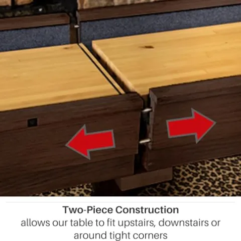 Freetime Fun 12 FT Multi-Game Shuffleboard Table Solid Wood with Bowling Pin Set Espresso