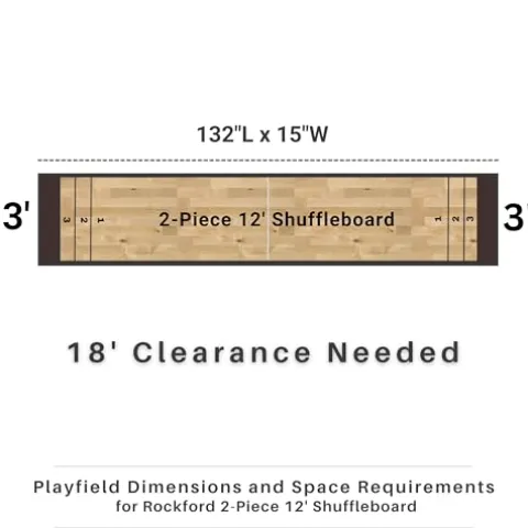 Freetime Fun 12 FT Multi-Game Shuffleboard Table Solid Wood with Bowling Pin Set Espresso