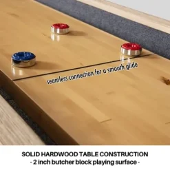 Freetime Fun 12 FT Shuffleboard Table Rustic Oak