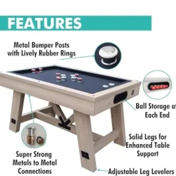 Freetime Fun Bumper Pool Table Rustic Oak