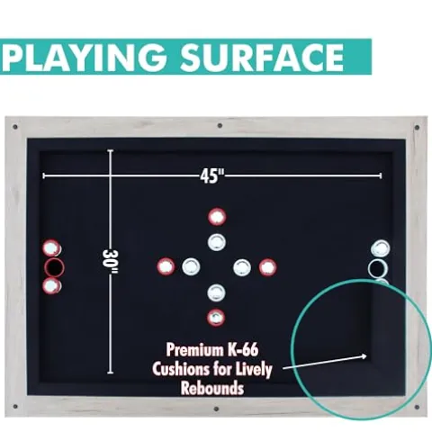 Freetime Fun Bumper Pool Table Rustic Oak