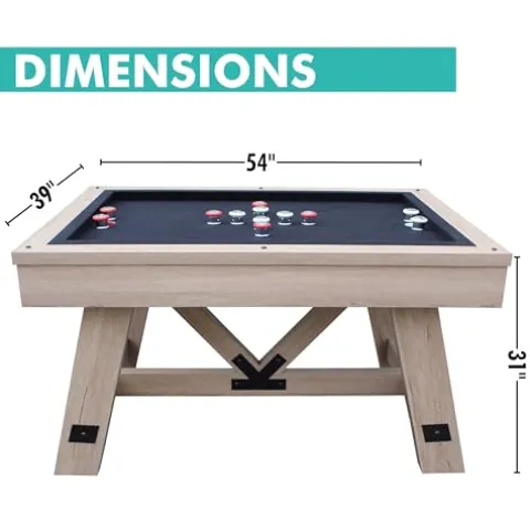 Freetime Fun Bumper Pool Table Rustic Oak
