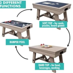 Freetime Fun Bumper Pool Table Rustic Oak
