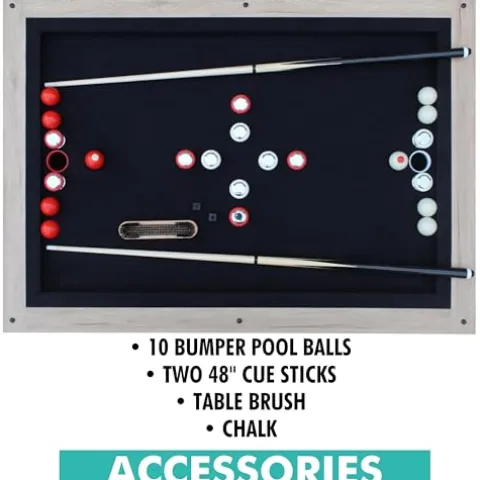 Freetime Fun Bumper Pool Table 54″ Rustic Oak