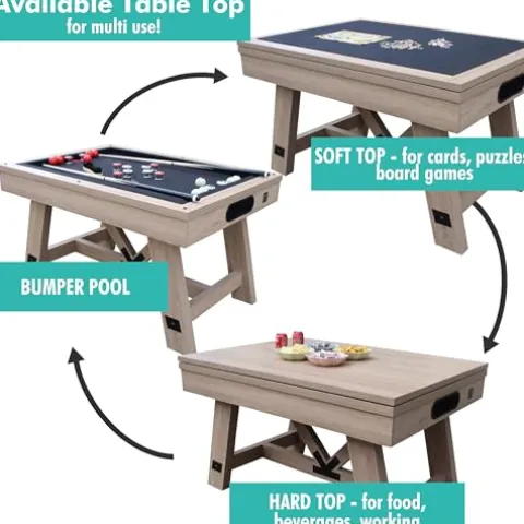 Freetime Fun Bumper Pool Table 54″ Rustic Oak