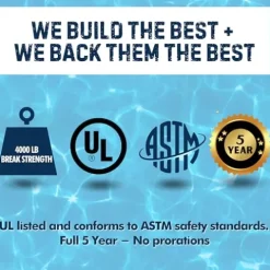 Freetime Fun Solid Winter Inground Pool Cover 30x50ft Blue