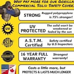 Freetime Fun Solid Winter Inground Pool Cover 16x32ft Blue