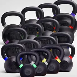 French Fitness Cast Iron Kettlebell Set (5-80 lbs)