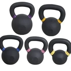 French Fitness Cast Iron Kettlebell Set (5-80 lbs)