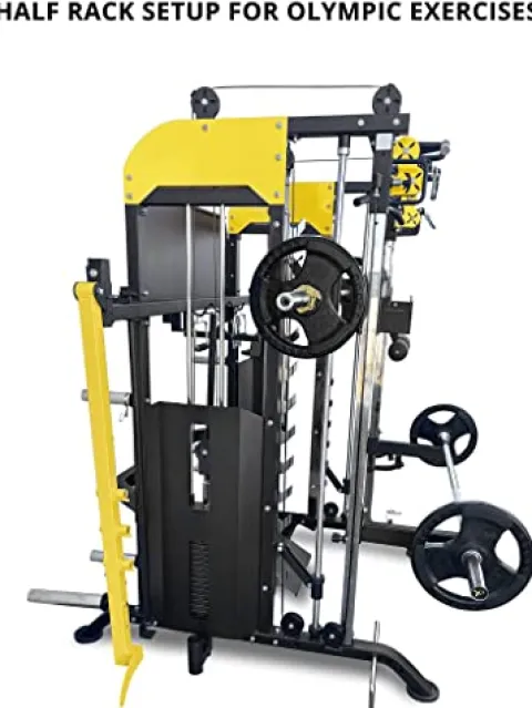 French Fitness FSR90 Functional Trainer Smith & Squat Rack Machine (New)