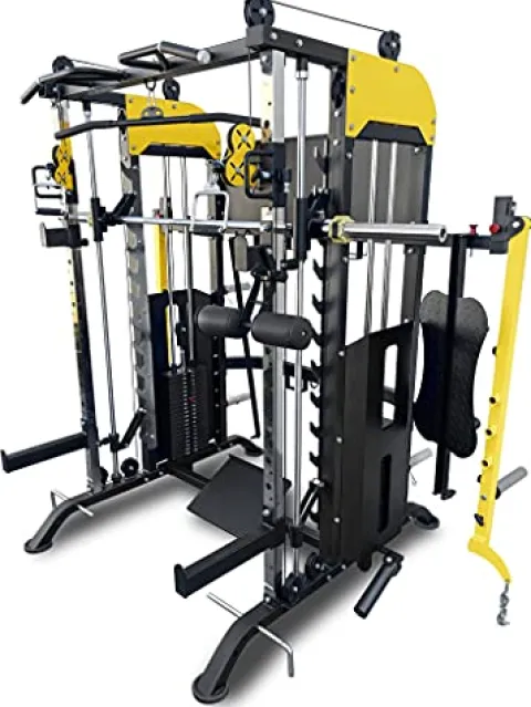 French Fitness FSR90 Functional Trainer Smith & Squat Rack Machine (New)