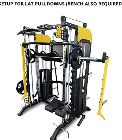 French Fitness FSR90 Functional Trainer Smith & Squat Rack Machine (New)