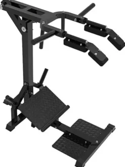 French Fitness Leverage Squat & Calf Machine Black