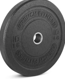 French Fitness Olympic Bumper Plate Set 235 lbs + Bench (New)
