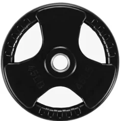 French Fitness Olympic Weight Plate Set 350 lbs Rubber Grip