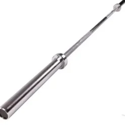 French Fitness Rubber Grip Weight Plate Set w/ 7 ft Olympic Bar 305 lbs