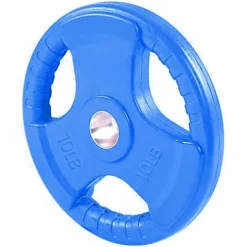 French Fitness Rubber Grip Olympic Plate Set 350 lbs Blue