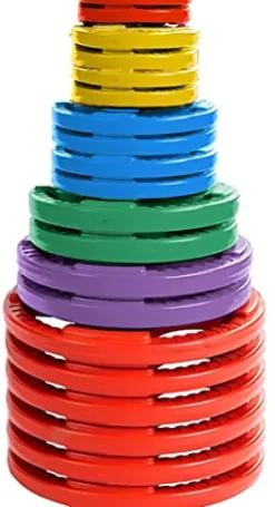 French Fitness Rubber Grip Olympic Plate Set 450 lbs (New)