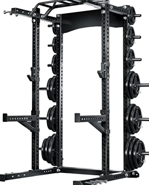 French Fitness SHR80 Single Half Rack Black