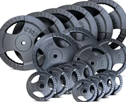 French Fitness Standard Cast Iron 1″ Weight Plate Set 450 lbs (New)