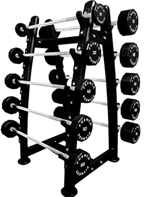 French Fitness Straight Urethane Barbell Bar Set 20-110 lbs (New)