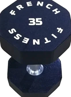 French Fitness Urethane 8 Sided Hex Dumbbell Set (5-50 lbs)