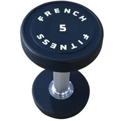 French Fitness Urethane Round Pro Style Dumbbell Set (5-60 lbs)