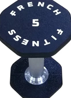 French Fitness Urethane 8-Sided Hex Dumbbell Set 5-60 lbs