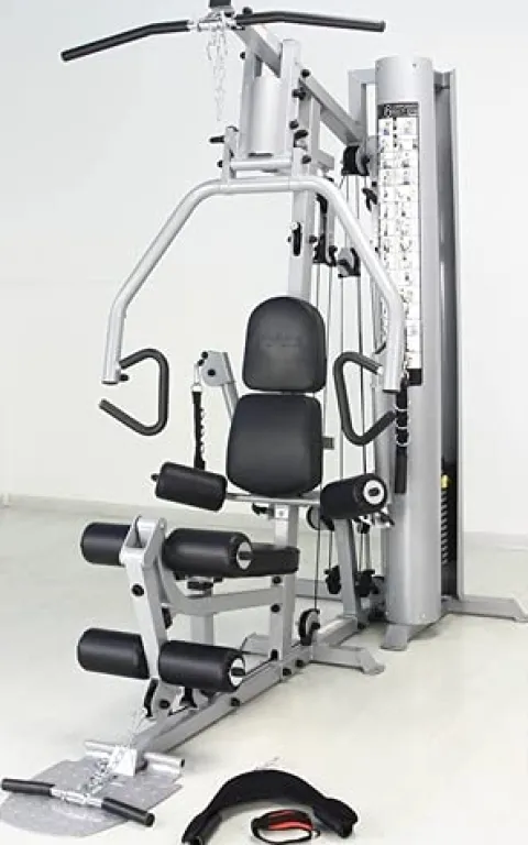 French Fitness X4 Home Gym System w/Leg Press Blue Black