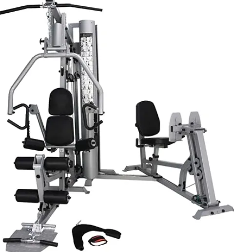 French Fitness X4 Home Gym System w/Leg Press Blue Black