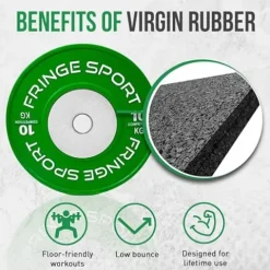 Fringe Sport Olympic Bumper Weight Plates – Kilogram Colored Competition Plates, 120 KG Set