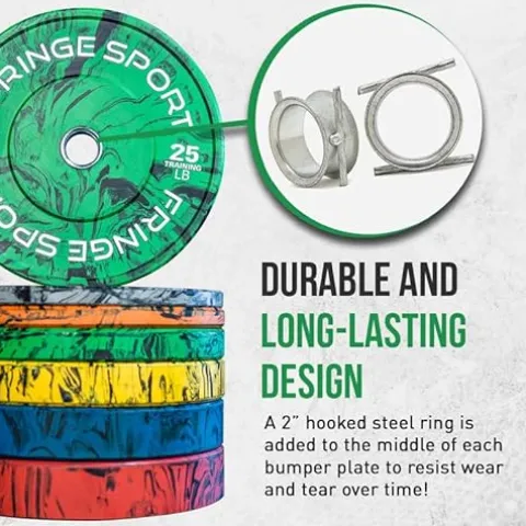FringeSport Tie-Dye Tiger Stripe Bumper Plates Set 370 lbs
