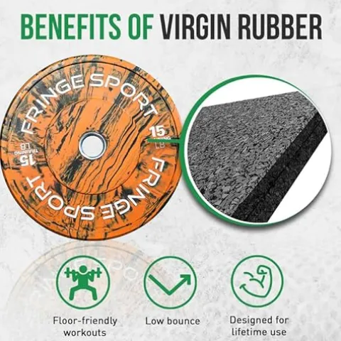 FringeSport Tie-Dye Tiger Stripe Bumper Plates Set 370 lbs