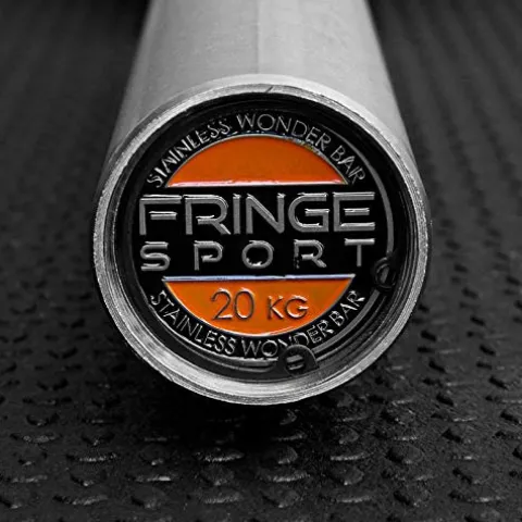 FringeSport Wonder Bar Stainless Steel Barbell 20 kg | 1800 lb Weight Capacity Olympic Barbell