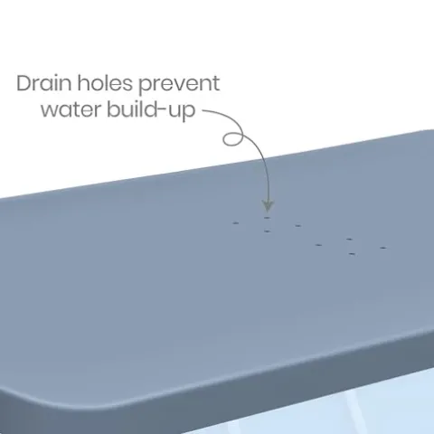 Funsicle Durable Rectangular Pool Cover for Oasis and Activity Pools Gray