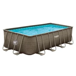 Funsicle Durable Rectangular Pool Cover for Oasis and Activity Pools Gray