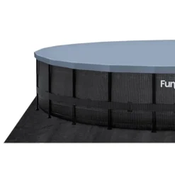 Funsicle Oasis Designer Above Ground Swimming Pool Chevron Rattan