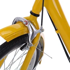 FVSTR GEESEN 24 Inch Adult Tricycle Trike 3 Wheel Bike 6 Speed Shift 6-Speed Gears, Scout Trike + Shopping Basket Yellow