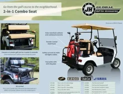 3G 2 in 1 Combo Buff Seat Kit for Club Car DS Golf Carts 1982+