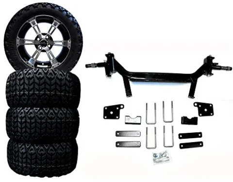 3G 5″ Lift Kit Combo with 14″ Colossus for EZGO TXT Electric Golf Carts 2002-2010