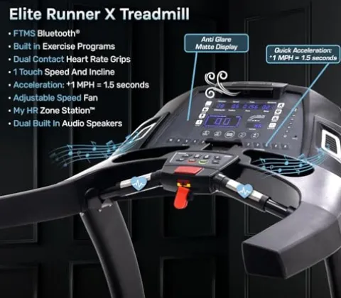 3G Cardio Elite Runner Treadmill Black