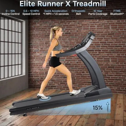 3G Cardio Elite Runner Treadmill Black