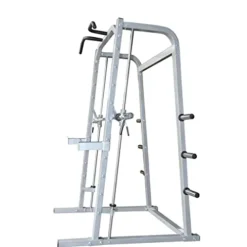 G FASHION STYLE Smith Machine with Linear Bearings and 7° Angle Barbell Silver Gray